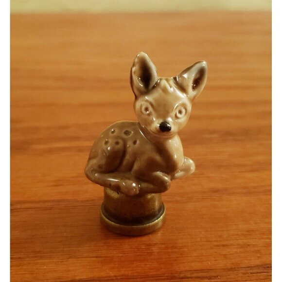Fawn Deer Lamp Finial Shade Topper Wade England Vintage Unique Country Farmhouse - Picture 1 of 5